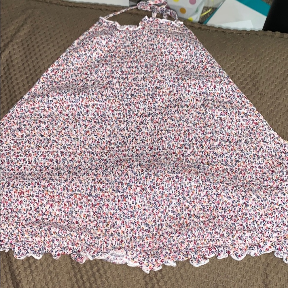 NWOT open back tie neck halter top